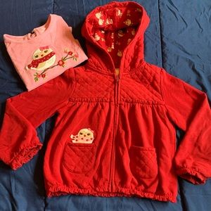 Girls Red Jacket and blouse
